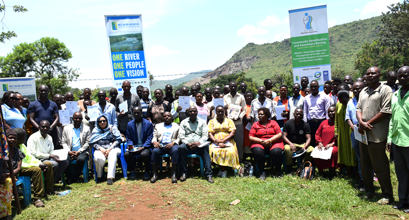 Participants of the handover meeting in Bunabiro Village, Bwikhonge Sub-County, Bulambuli District