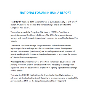The climate change and its effects in the Congolese Nile Basin