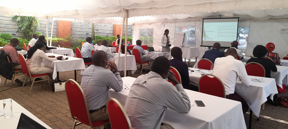 Uhai Lake Forum Team sharing study results  with stakeholders at Pinecone hotel in Kisumu, Kenya