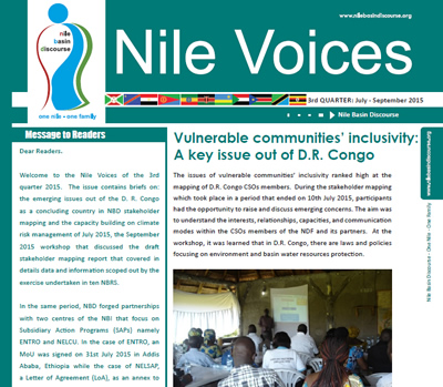 Vulnerable communities’ inclusivity: A key issue out of D.R. Congo - Nile Voices, 3rd Release 2015