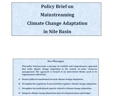 Policy Brief on Mainstreaming Climate Change Adaptation in Nile Basin Nile